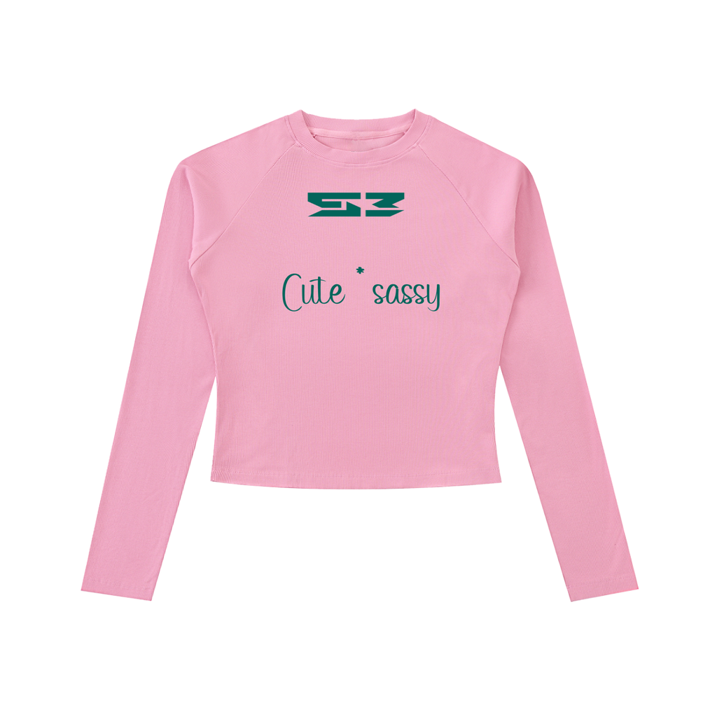 Dyed Washed Raglan Long Sleeve Slim T-Shirt