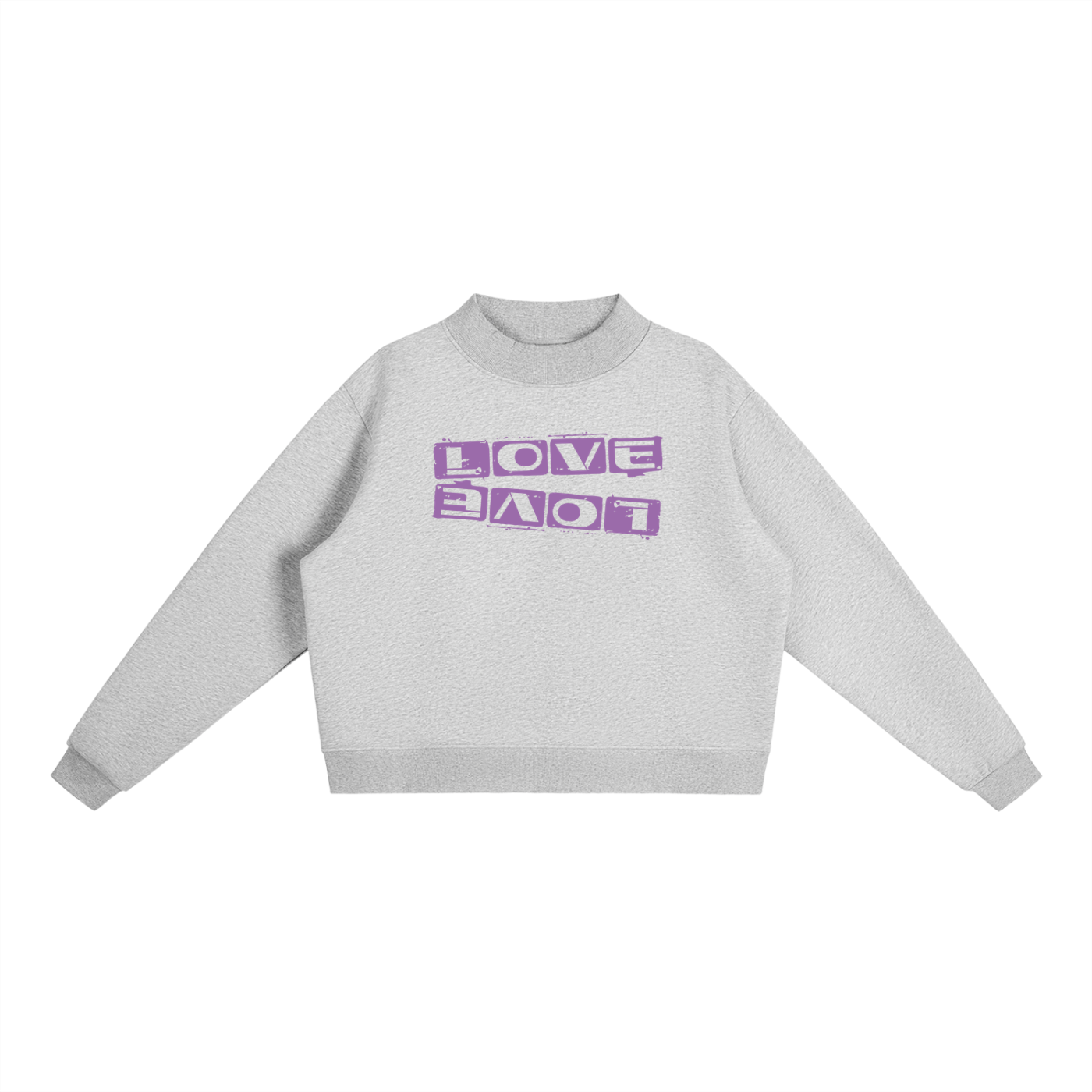 Essential Fleece Mock-Neck Crew Sweatshirt